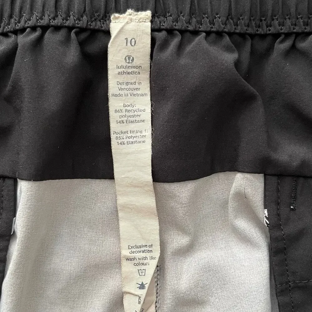 Lululemon Spring Break Away Short 10 Dusk Dye White Black Athletic EUC - Picture 6 of 13